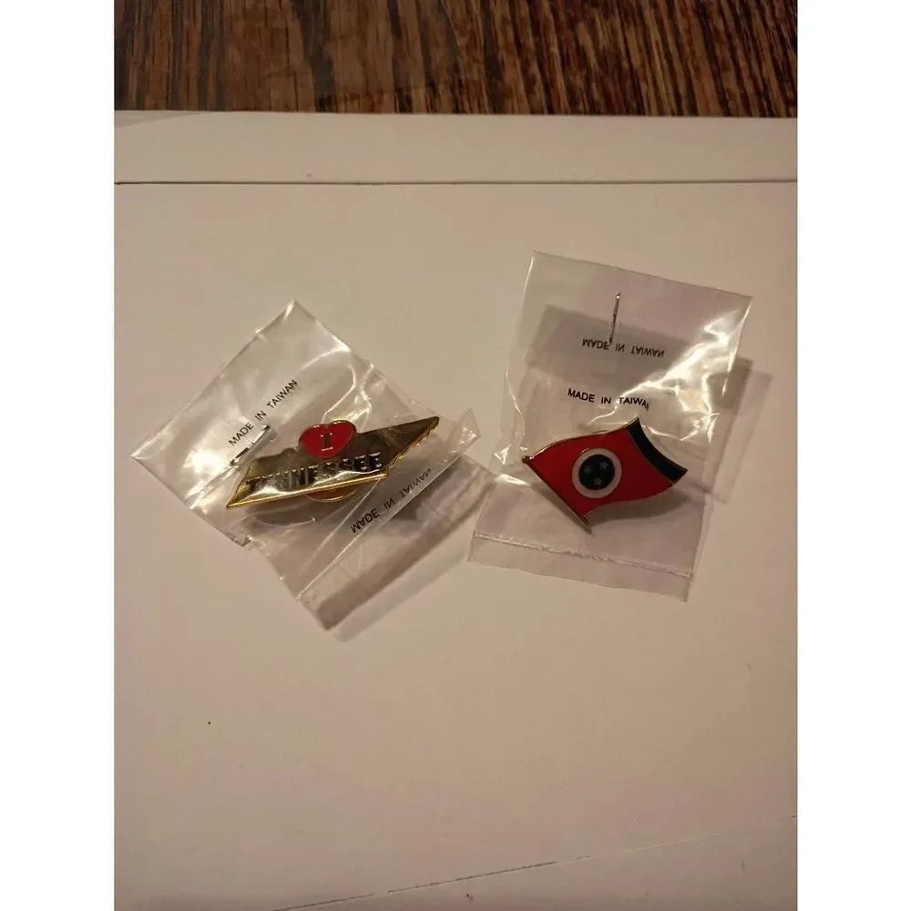 Tennessee State Pin Lot Enamel Hat Lapel Pins Souvenir Set 2pc NEW